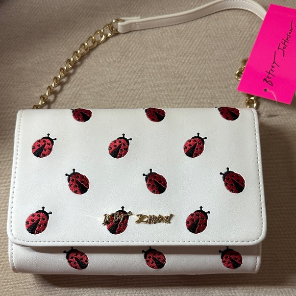 Betsey Johnson White and Red Ladybug 🐞 Crossbody Bag - Picture 11 of 11
